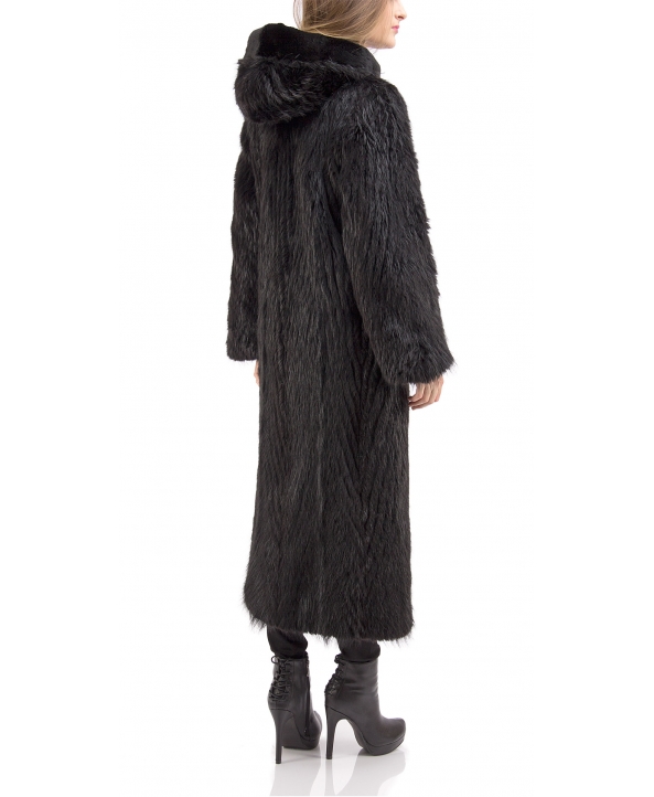 Пальто из меха бобра, цвет: Чёрный - купить за 87600 в магазине - Гипермаркет меха