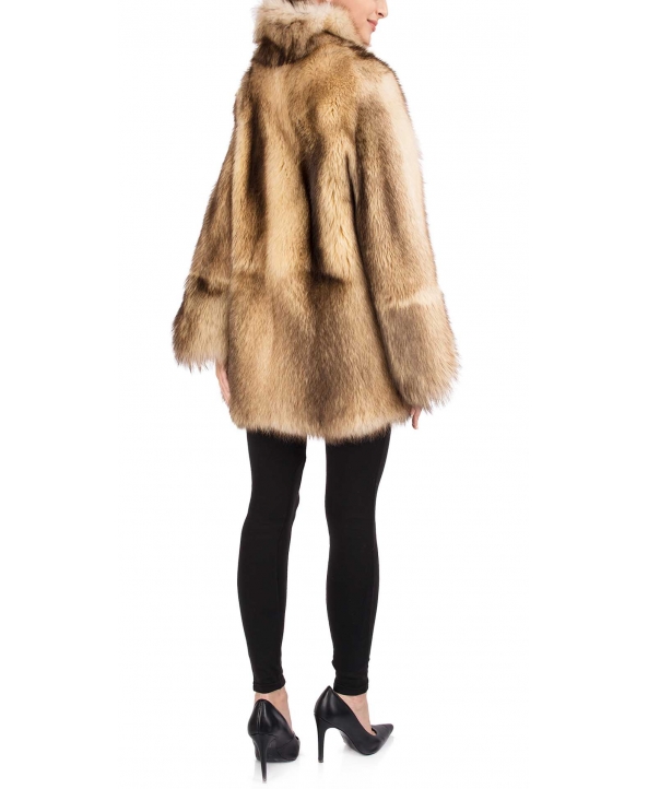 Пальто из меха енота, цвет: Золотой - купить за 116600 в магазине - Гипермаркет меха