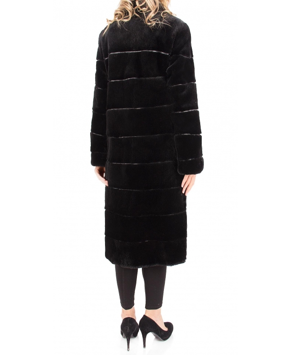 Пальто из меха бобра, цвет: Чёрный - купить за 128000 в магазине - Гипермаркет меха
