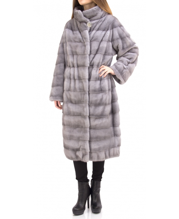 Пальто из меха норки, цвет: Сапфир - купить за 257600 в магазине - Гипермаркет меха
