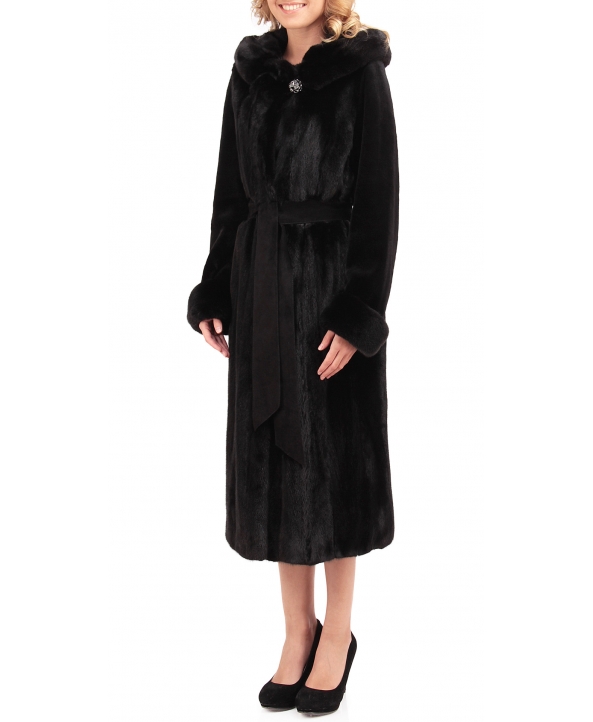 Пальто из меха норки, цвет: Чёрный - купить за 218900 в магазине - Гипермаркет меха