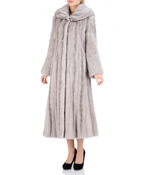 Пальто из меха норки, цвет: Сапфир - купить за 195000 в магазине - Гипермаркет меха