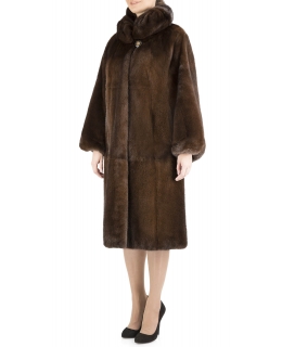 Пальто из меха норки, цвет: Деми бафф - купить за 249000 в магазине - Гипермаркет меха