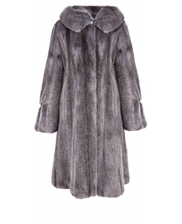 Пальто из меха норки, цвет: Небесно-голубой - купить за 273900 в магазине - Гипермаркет меха
