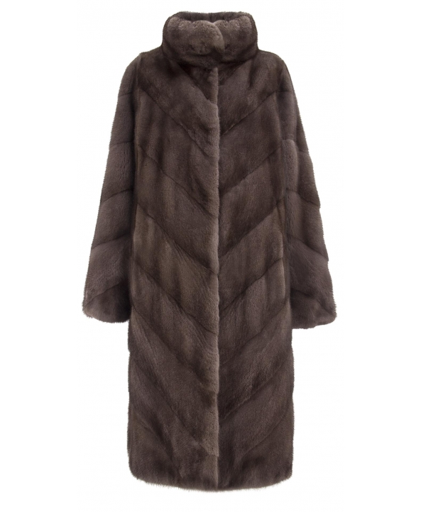 Пальто из меха норки, цвет: Серый - купить за 271700 в магазине - Гипермаркет меха