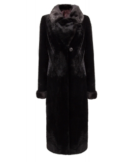 Пальто из мутона, цвет: Чёрный, отделка Норка - купить за 59400 в магазине - Гипермаркет меха