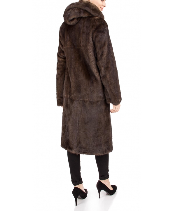 Пальто из меха норки, цвет: Орех - купить за 146300 в магазине - Гипермаркет меха