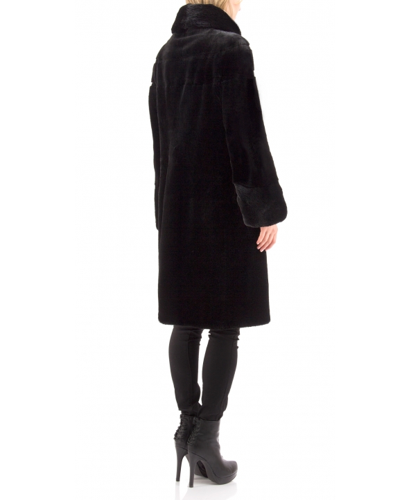 Полупальто из меха бобра, цвет: Чёрный - купить за 114400 в магазине - Гипермаркет меха