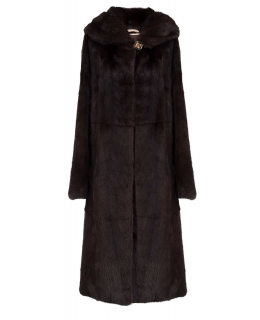 Пальто из меха норки, цвет: Махагон - купить за 266000 в магазине - Гипермаркет меха