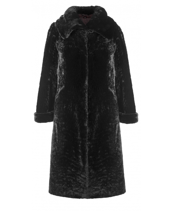 Пальто из мутона, цвет: Чёрный астраган - купить за 41800 в магазине - Гипермаркет меха