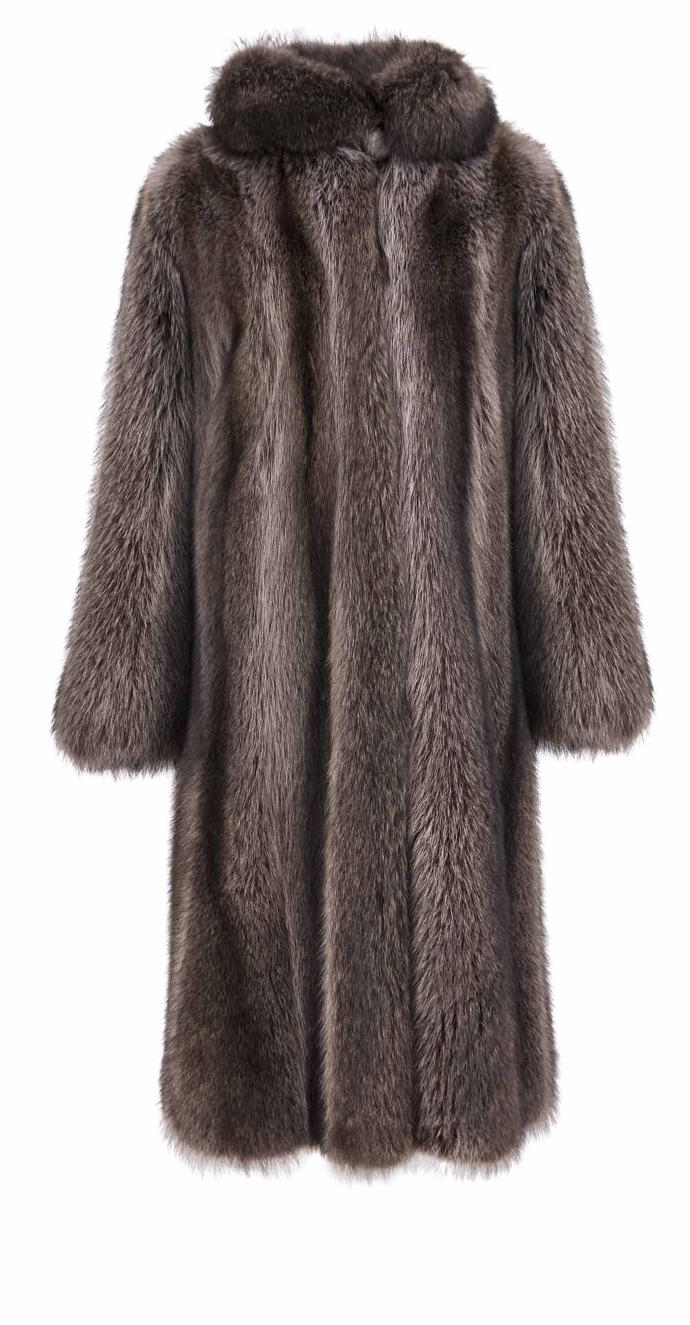 Пальто из меха енота, цвет: Фишер - купить за 156000 в магазине - Гипермаркет меха