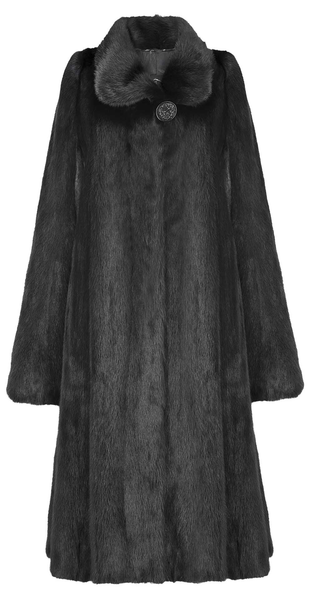 Пальто из меха норки, цвет: Чёрный - купить за 126000 в магазине - Гипермаркет меха