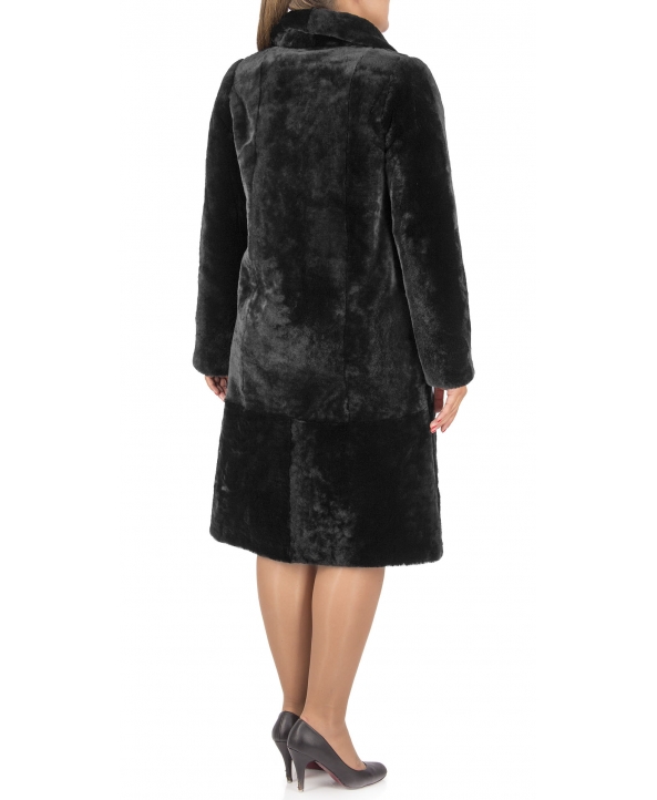 Пальто из мутона, цвет: Чёрный - купить за 40000 в магазине - Гипермаркет меха
