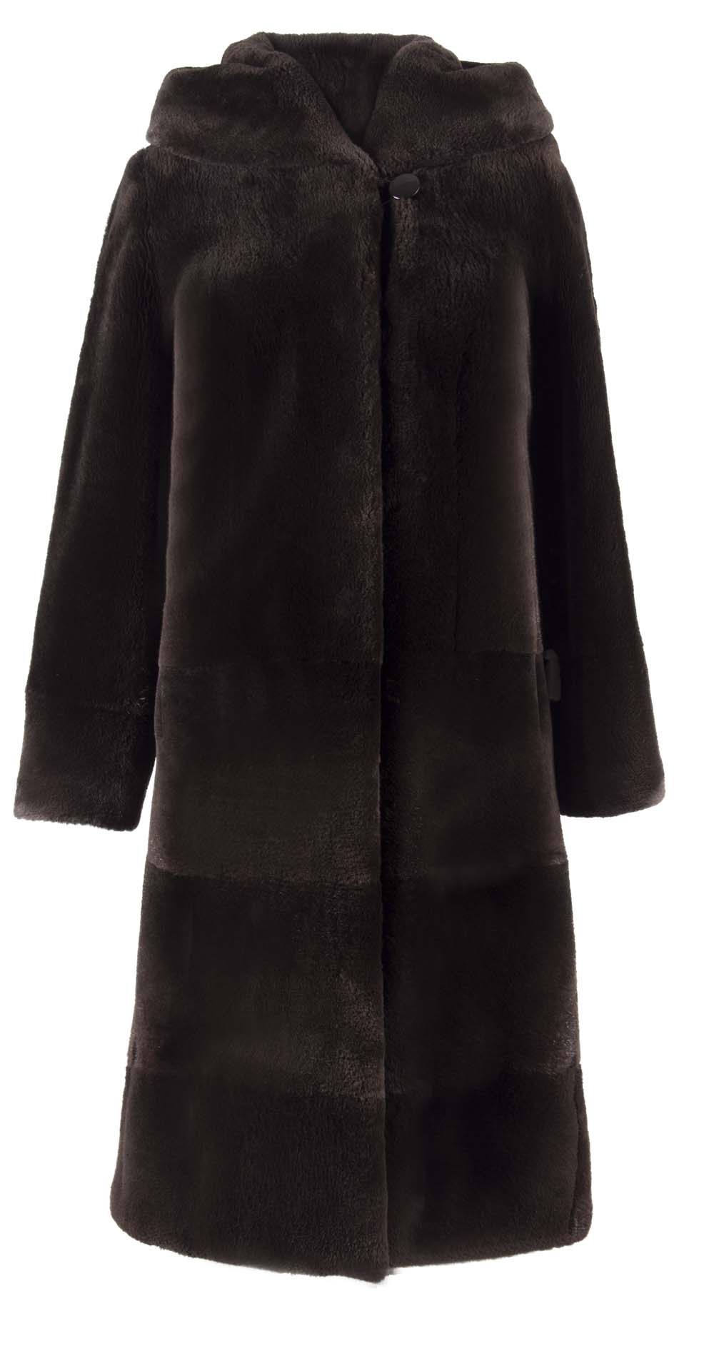 Пальто из меха бобра, цвет: Шоколад - купить за 110000 в магазине - Гипермаркет меха