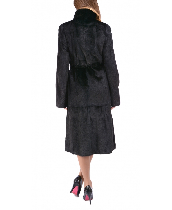 Пальто из меха норки, цвет: Чёрный - купить за 109200 в магазине - Гипермаркет меха