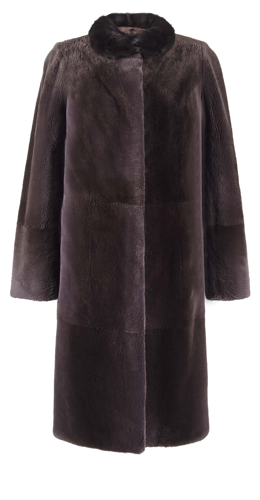 Пальто из меха бобра, цвет: Серый, отделка Норка - купить за 110000 в магазине - Гипермаркет меха