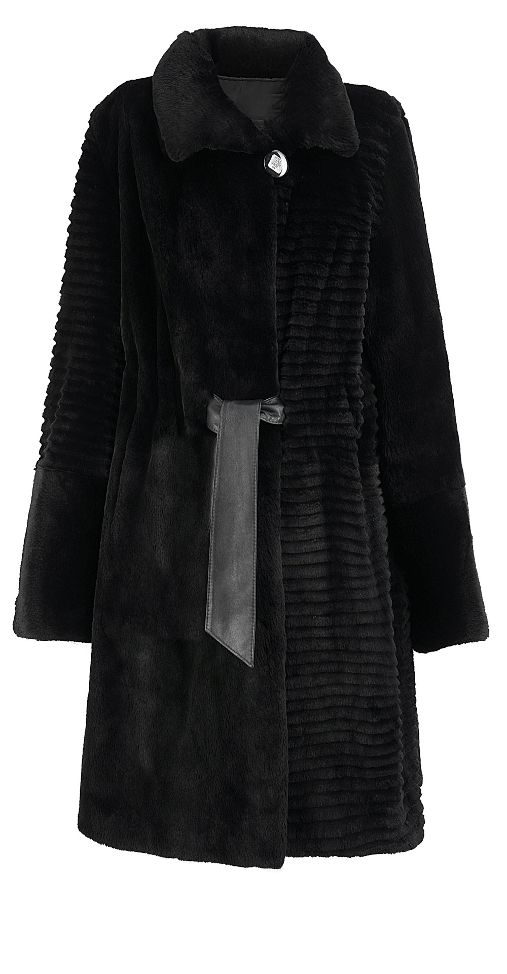 Полупальто из меха бобра, цвет: Чёрный - купить за 164800 в магазине - Гипермаркет меха