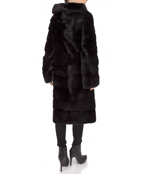 Пальто из меха норки, цвет: Чёрный - купить за 253400 в магазине - Гипермаркет меха