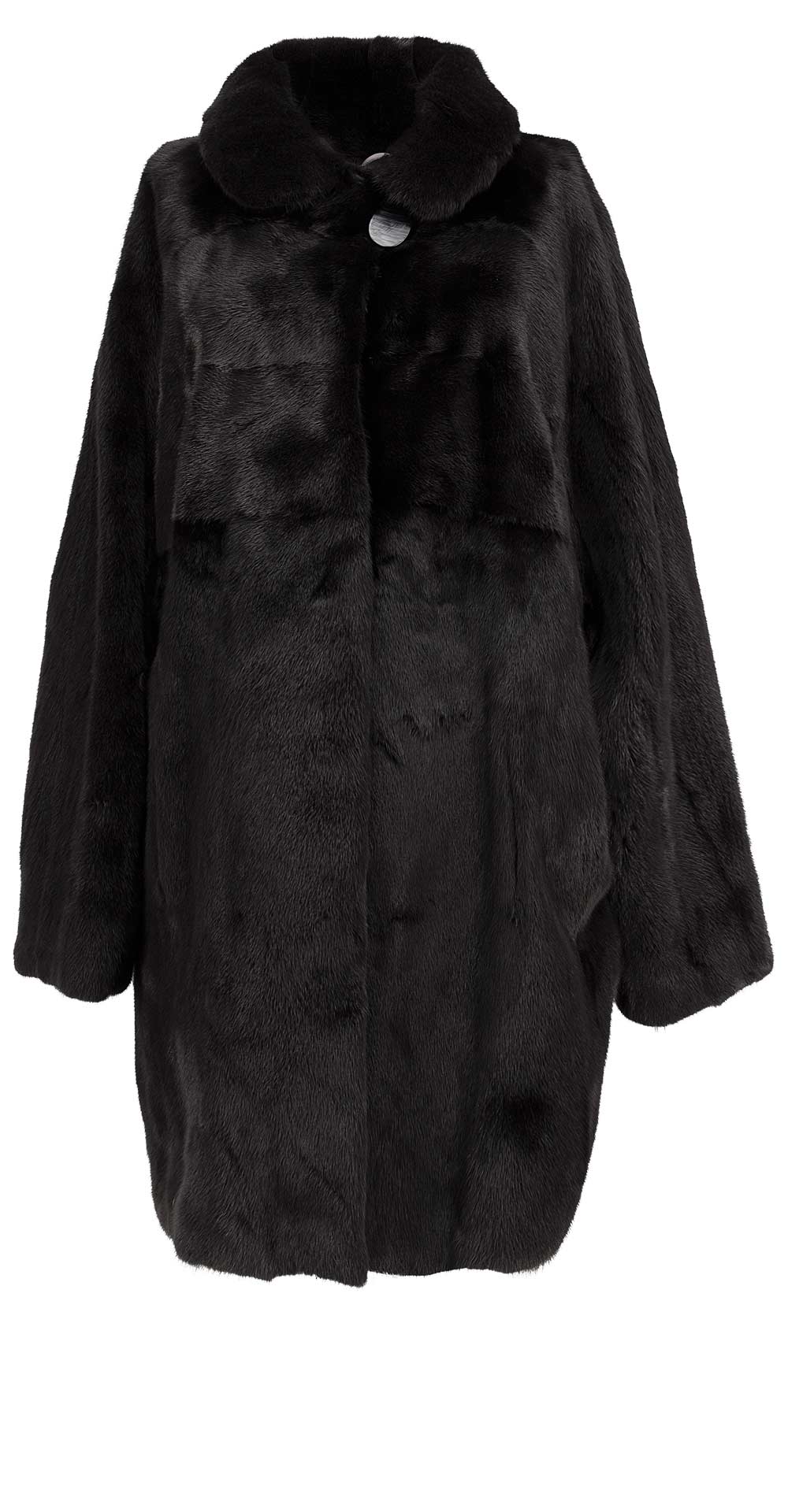 Полупальто из меха норки, цвет: Чёрный - купить за 198400 в магазине - Гипермаркет меха
