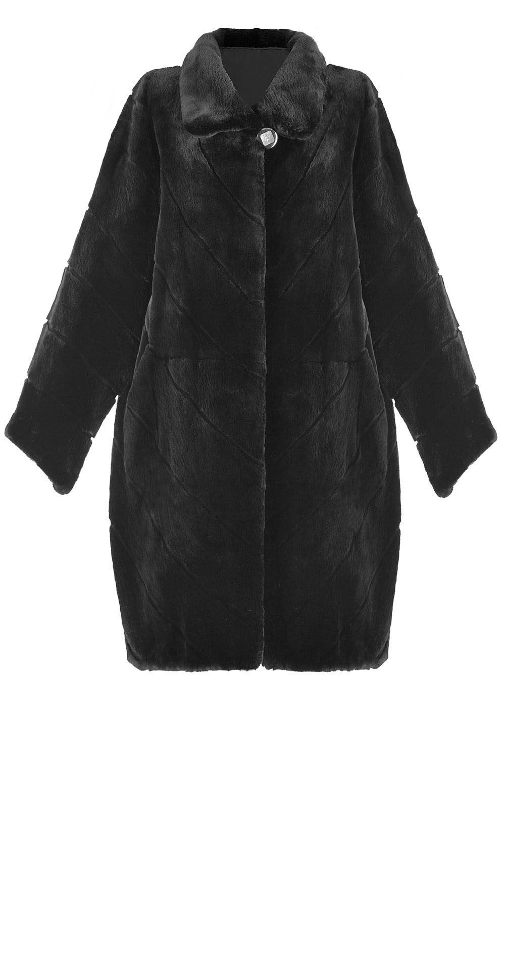 Полупальто из меха бобра, цвет: Чёрный - купить за 170000 в магазине - Гипермаркет меха