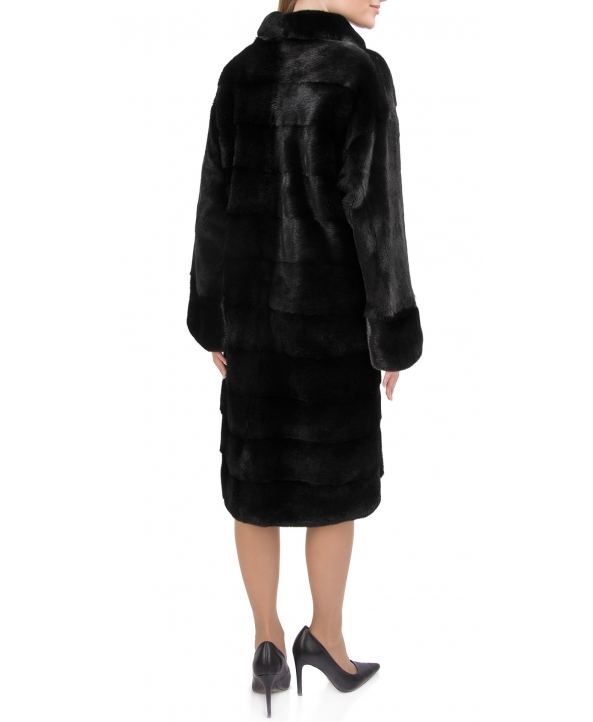 Пальто из меха норки, цвет: Чёрный - купить за 242900 в магазине - Гипермаркет меха