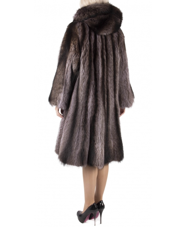 Пальто из меха енота, цвет: Фиолетовый - купить за 85800 в магазине - Гипермаркет меха