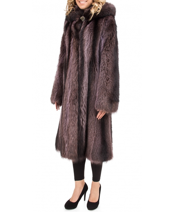 Пальто из меха енота, цвет: Деграде - купить за 85800 в магазине - Гипермаркет меха