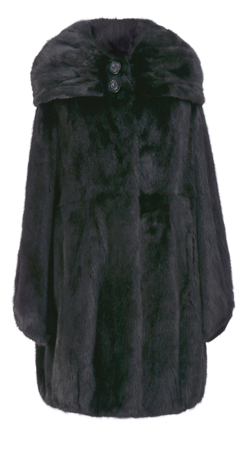 Полупальто из меха норки, цвет: Чёрный - купить за 170000 в магазине - Гипермаркет меха