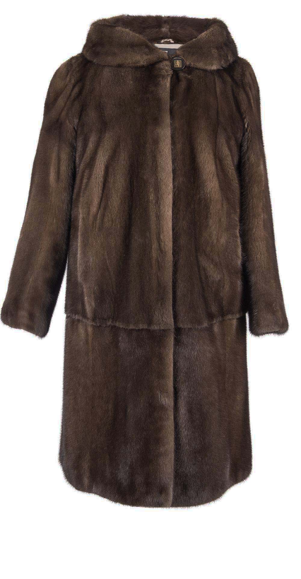 Пальто из меха норки, цвет: Тонированный - купить за 252000 в магазине - Гипермаркет меха