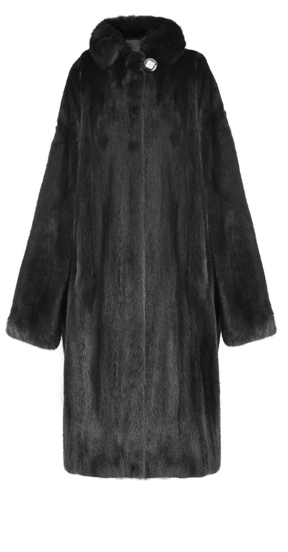 Пальто из меха норки, цвет: Чёрный - купить за 212200 в магазине - Гипермаркет меха