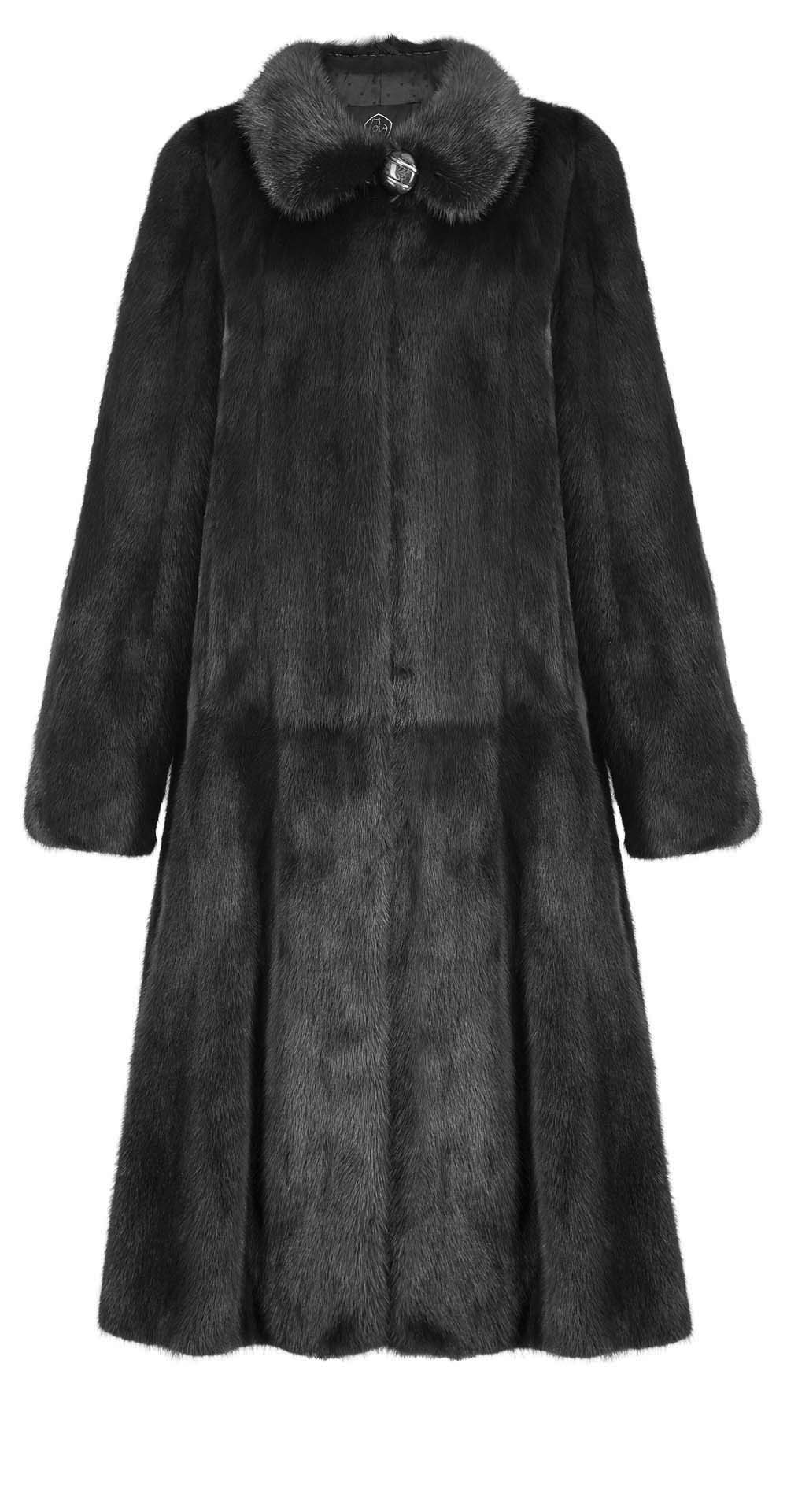 Пальто из меха норки, цвет: Чёрный - купить за 138000 в магазине - Гипермаркет меха