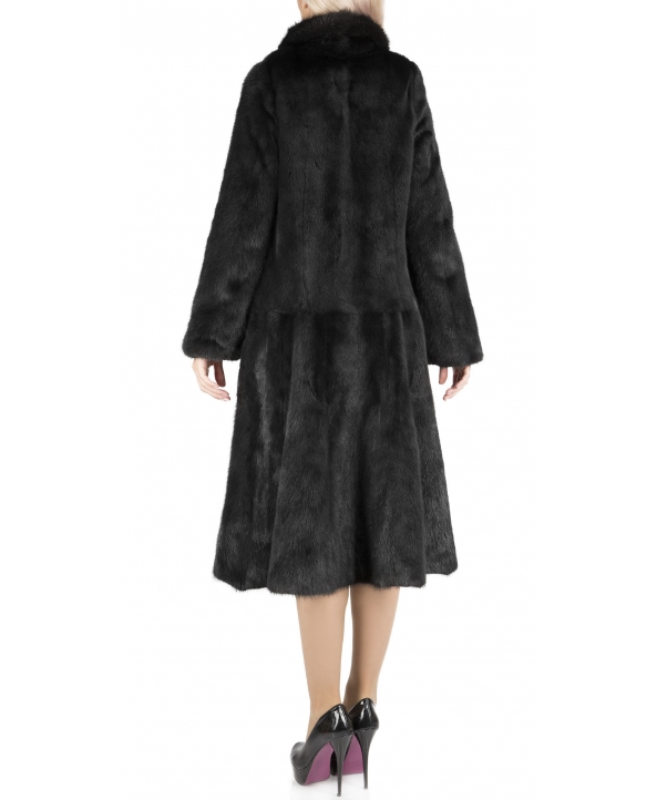Пальто из меха норки, цвет: Чёрный - купить за 138000 в магазине - Гипермаркет меха