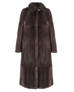 Пальто из меха норки, цвет: Махагон - купить за 236400 в магазине - Гипермаркет меха