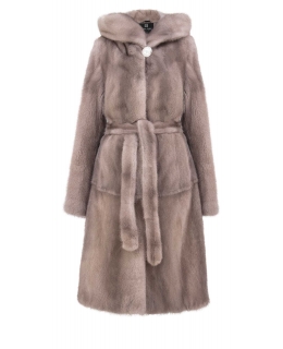 Пальто из меха норки, цвет: Серебристо-голубой - купить за 234100 в магазине - Гипермаркет меха