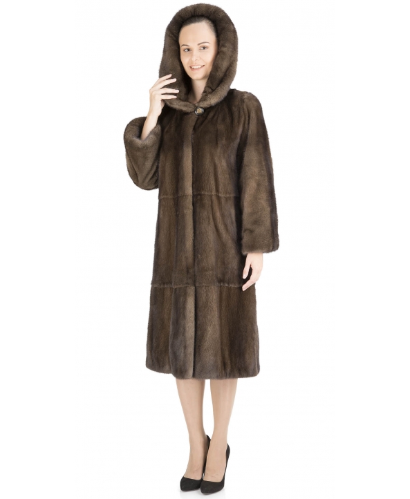 Пальто из меха норки, цвет: Тонированный - купить за 254600 в магазине - Гипермаркет меха