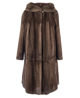 Пальто из меха норки, цвет: Деми бафф - купить за 247000 в магазине - Гипермаркет меха