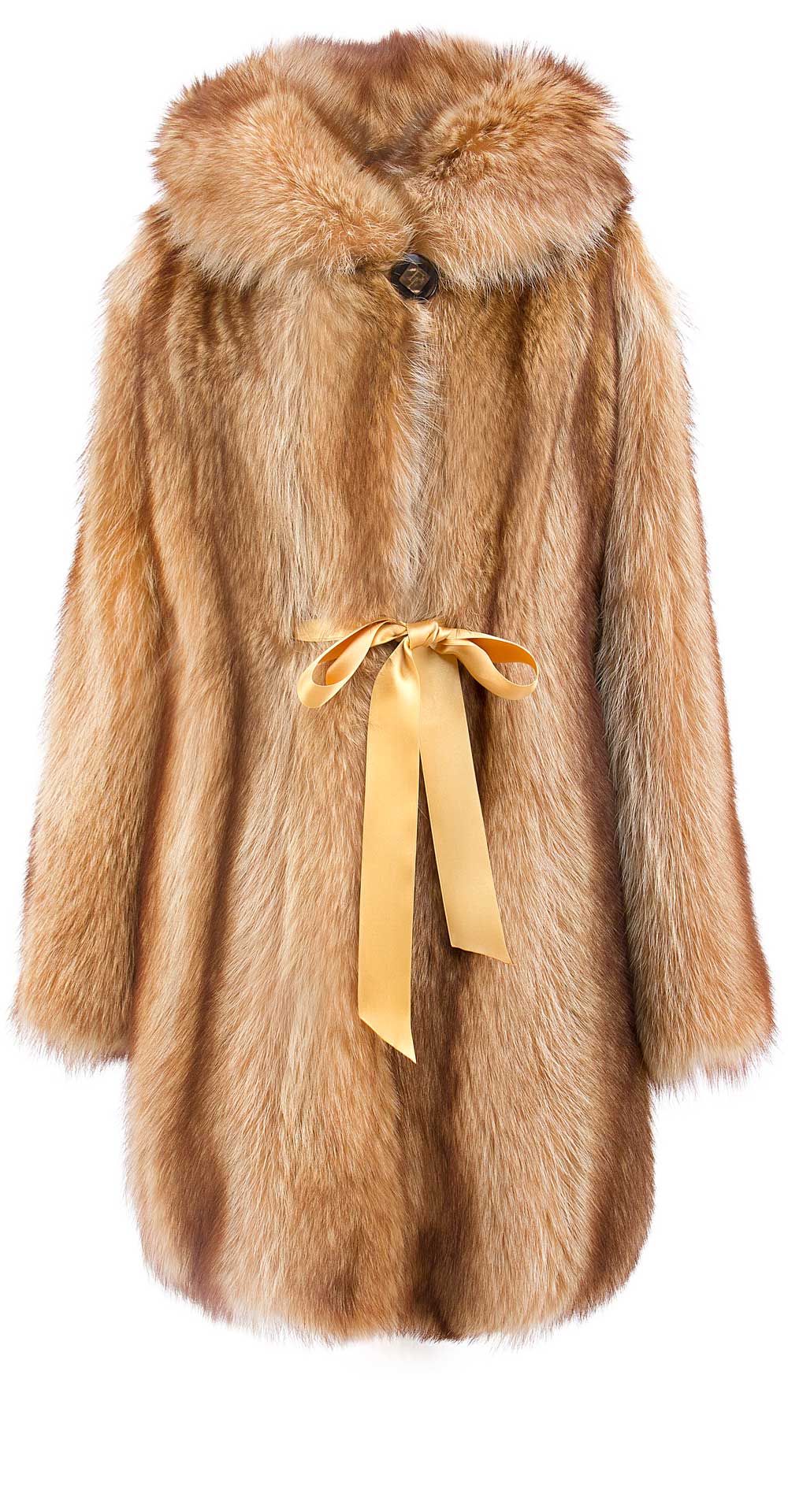 Полупальто из меха енота, цвет: Золотой - купить за 205500 в магазине - Гипермаркет меха