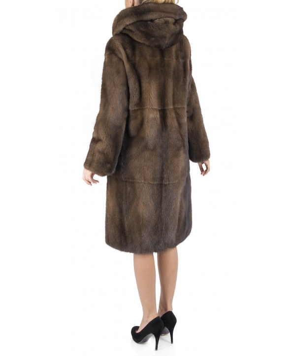 Пальто из меха норки, цвет: Деми бафф - купить за 220000 в магазине - Гипермаркет меха