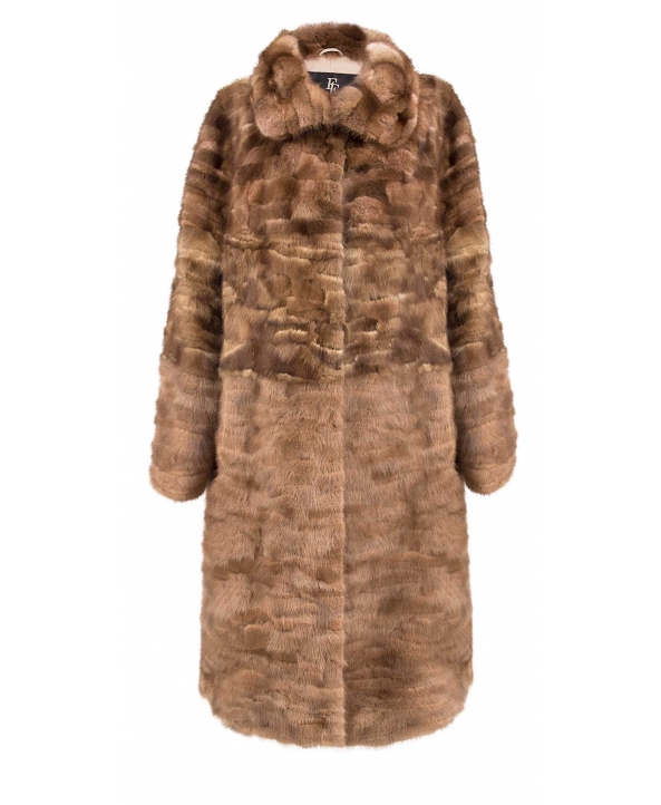 Пальто из меха норки, цвет: Золотой - купить за 60000 в магазине - Гипермаркет меха