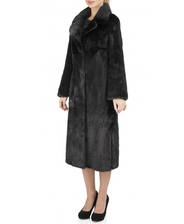 Пальто из меха норки, цвет: Чёрный - купить за 110000 в магазине - Гипермаркет меха