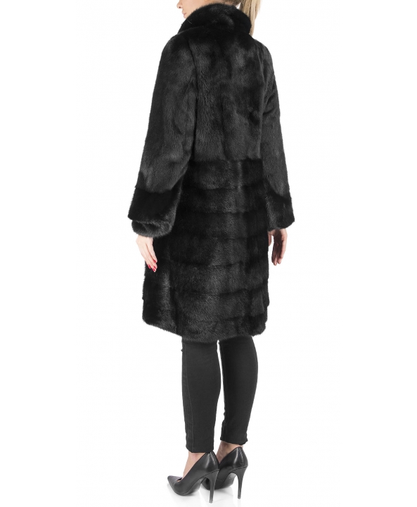 Пальто из меха норки, цвет: Чёрный - купить за 118000 в магазине - Гипермаркет меха