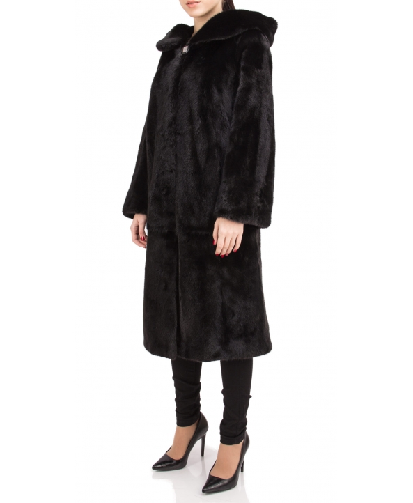 Пальто из меха норки, цвет: Чёрный - купить за 305000 в магазине - Гипермаркет меха
