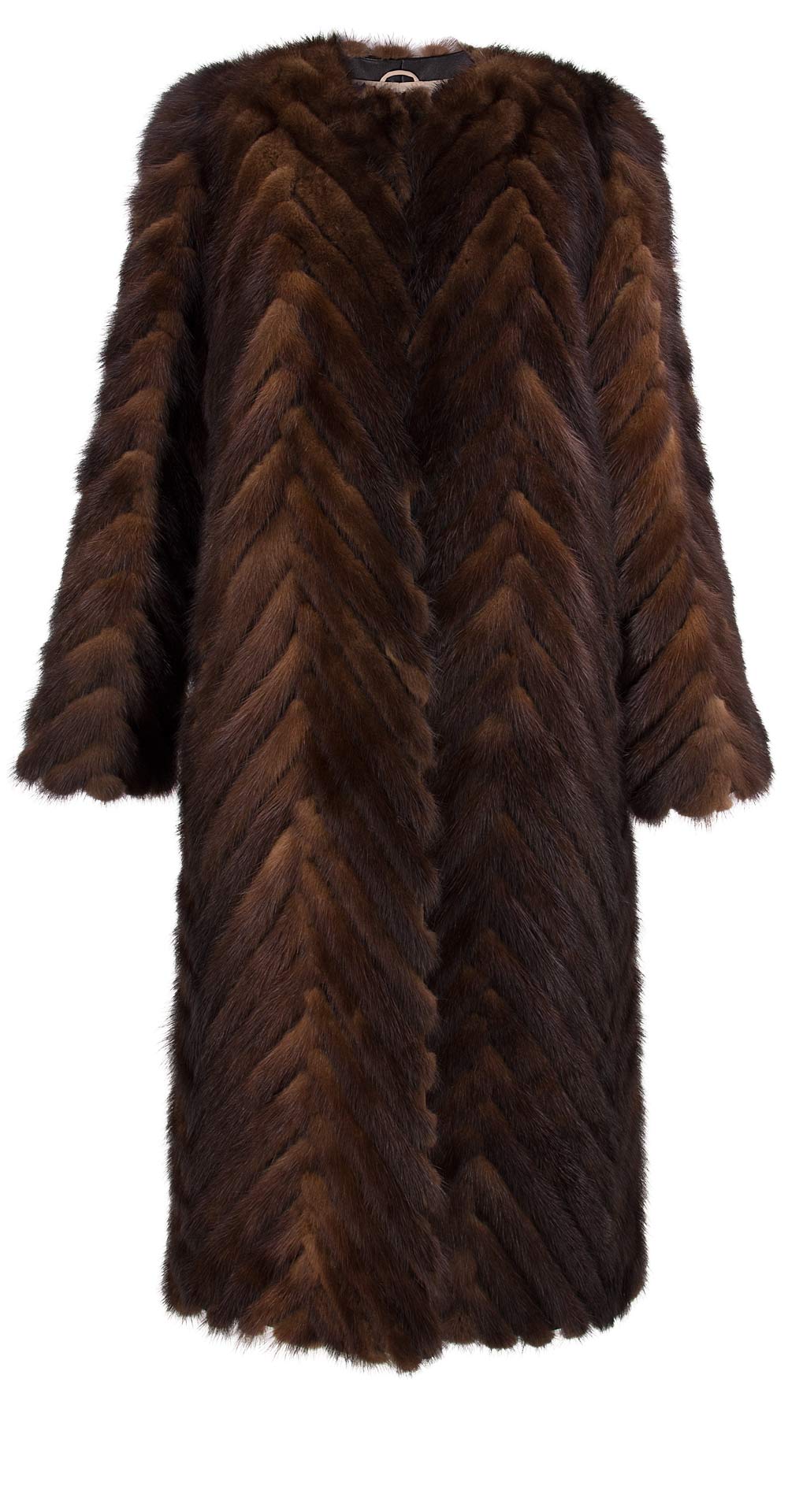 Пальто из меха норки, цвет: Коричневый - купить за 96400 в магазине - Гипермаркет меха