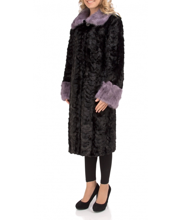 Пальто из меха норки, цвет: Чёрный / Цветной - купить за 96400 в магазине - Гипермаркет меха