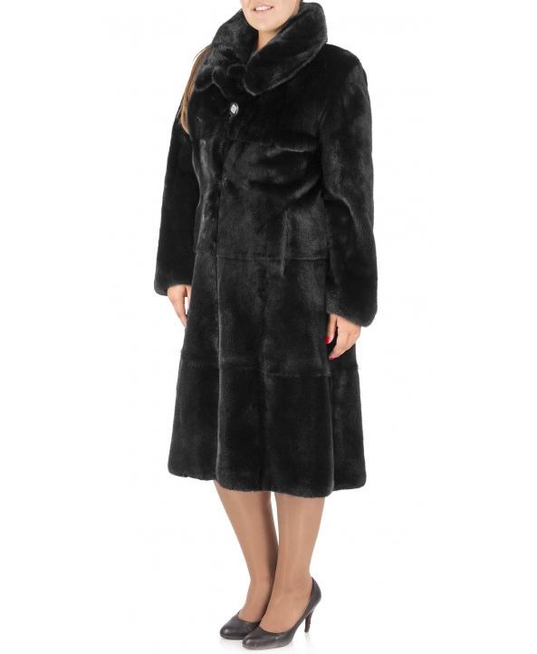 Пальто из меха норки, цвет: Чёрный - купить за 254800 в магазине - Гипермаркет меха