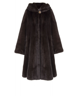 Пальто из меха норки, цвет: Махагон - купить за 296400 в магазине - Гипермаркет меха