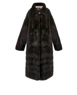 Пальто из меха норки, цвет: Махагон - купить за 221000 в магазине - Гипермаркет меха