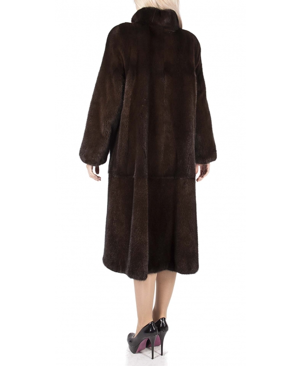 Пальто из меха норки, цвет: Махагон - купить за 242200 в магазине - Гипермаркет меха