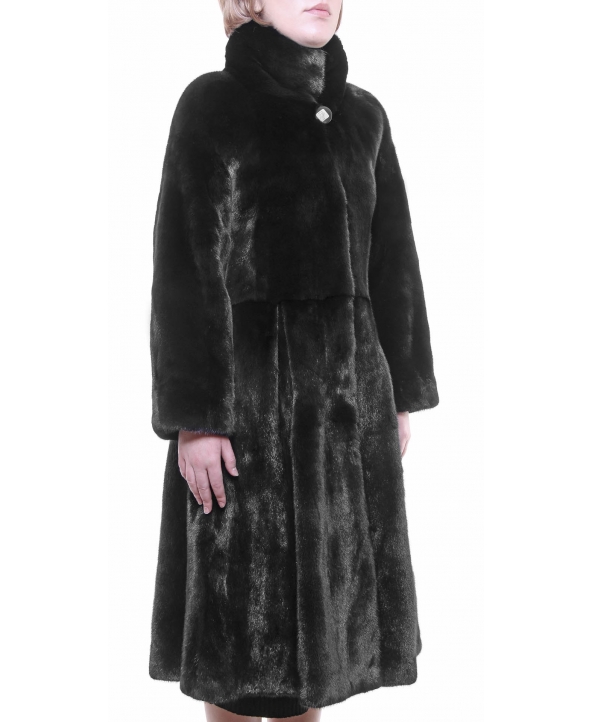 Пальто из меха норки, цвет: Чёрный - купить за 219100 в магазине - Гипермаркет меха