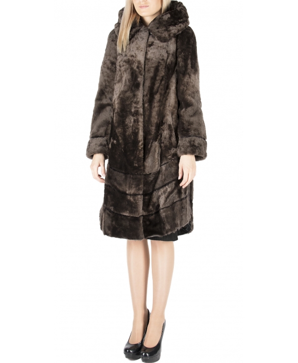 Пальто из мутона, цвет: Дымка - купить за 32000 в магазине - Гипермаркет меха